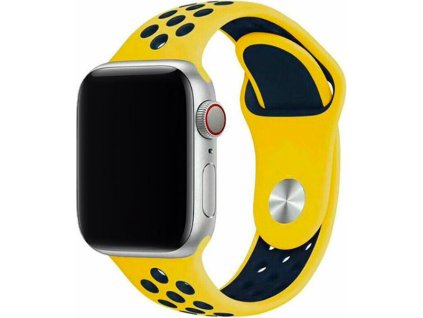 Sportovní řemínek na Apple Watch - Žlutý (Velikost 38/40/41mm, Obvod S-M (menší až střední obvod zápěstí), Barva Žlutá)