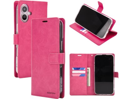 Mercury Ochranné pouzdro na iPhone 16 PLUS - Mercury, Bluemoon Diary HotPink