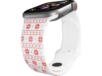 Apple watch řemínek Malované vločky (Rozměr 38/40/41mm)