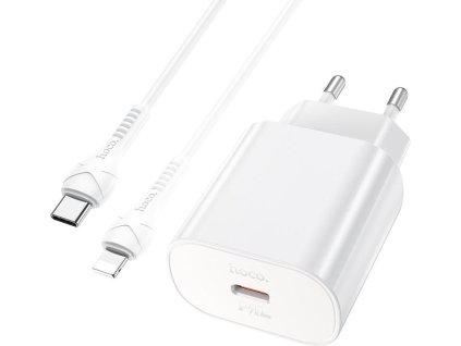 Hoco Rychlá nabíječka do sítě pro iPhone a iPad - Hoco, N22 Jetta PD25W + Lightning kabel