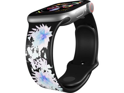 Apple watch řemínek Vodova kytka (Rozměr 38/40/41mm, barva pásku černá)