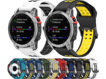 QuickFit perforovaný řemínek s přezkou 26mm (Barevná varianta Tyrkysovo-modrý)