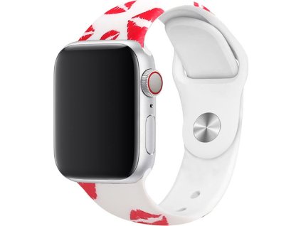 Řemínek s potiskem pro Apple Watch - Pusinky (Barva Bílá, Velikost 38/40/41mm, Obvod S-M (menší až střední obvod zápěstí))