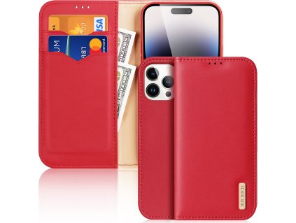 Knížkové pouzdro na iPhone 14 Pro MAX - DuxDucis, Hivo Red