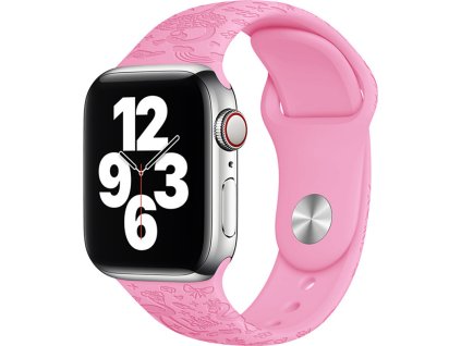 Letní řemínek pro Apple Watch - Barbie plameňáci (Velikost 38/40/41mm, Obvod S-M (menší až střední obvod zápěstí), Barva Barbie)