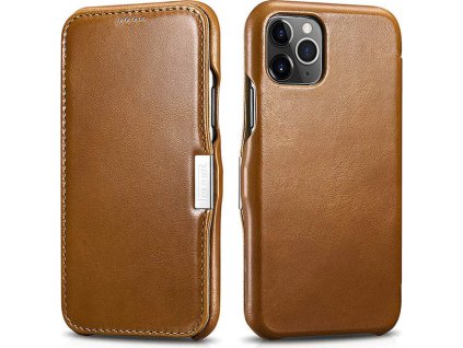 iCarer Knížkové pouzdro pro iPhone 11 Pro - iCarer, Vintage Khaki 01.19.RIX1107-GG