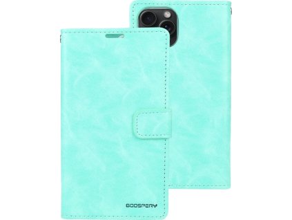 Mercury Ochranné pouzdro na iPhone 15 Pro - Mercury, Bluemoon Diary Mint