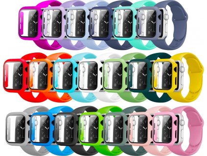 Set 3v1 pro Apple Watch (Barevná varianta 2 - BÍLÁ, Velikost 38mm, Velikost řemínku S/M (Pro obvod ruky 13-18 cm))