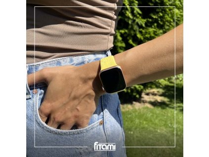 Letní řemínek pro Apple Watch - Žlutá louka (Velikost 38/40/41mm, Obvod S-M (menší až střední obvod zápěstí), Barva Žlutá)