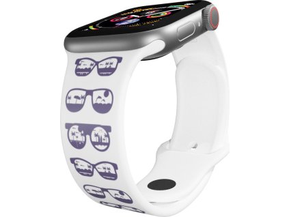 Apple watch řemínek Brýle (Rozměr 38/40/41mm, barva pásku černá)