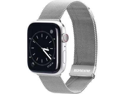 Řemínek pro Apple Watch 38mm / 40mm / 41mm / 42mm - DuxDucis, Milanese Silver