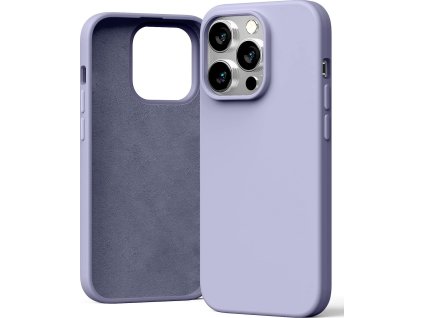 Ochranný kryt pro iPhone 14 Pro - Mercury, Silicone Lavender Gray