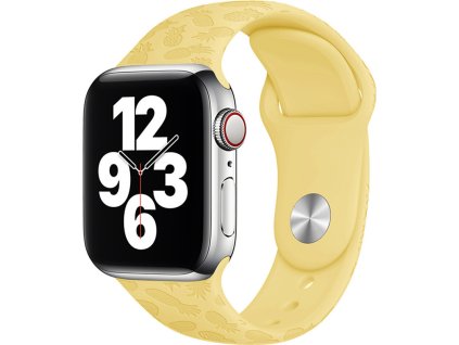 Letní řemínek pro Apple Watch - Žlutý ananas (Velikost 38/40/41mm, Obvod S-M (menší až střední obvod zápěstí), Barva Žlutá)