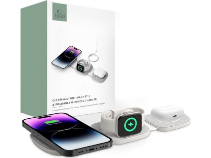 Tech-Protect Nabíječka pro iPhone, Apple Watch a AirPods - Tech-Protect, A32 MagSafe Wireless Charger White