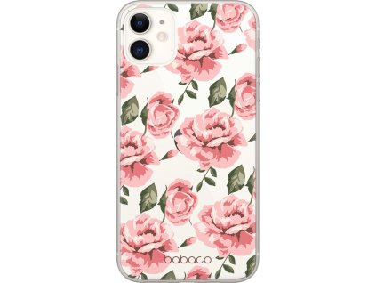 Babaco Ochranný kryt pro iPhone 7 / 8 / SE (2020/2022) - Babaco, Flowers 013 Transparent BPCFLOW7022