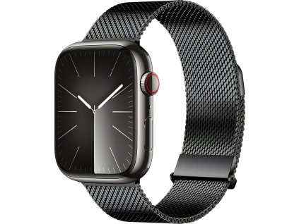 Řemínek na Apple Watch 38mm / 40mm / 41mm / 42mm - DuxDucis, Milanese Pro Black