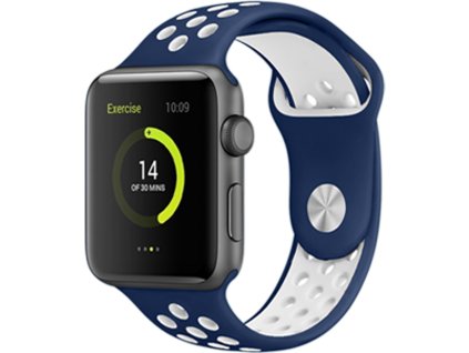 Perforovaný řemínek pro Apple Watch 42/44/45/46/49mm (Barevná varianta Černo-Šedý)