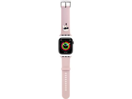 Karl Lagerfeld Řemínek pro Apple Watch 44mm / 45mm / 46mm / 49mm - Karl Lagerfeld, Karl Head NFT Pink KLAWLSLKNP