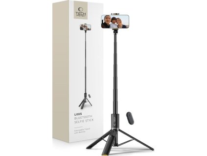 Tech-Protect Selfie tyč s Bluetooth ovladačem a stojánkem - Tech-Protect, L08S Selfie Stick Tripod Black