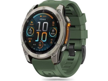Tech-Protect Řemínek pro Garmin Fenix 5 / 6 / 6 PRO / 7 / 8 (47mm) / E - Tech-Protect, Silicone Army Green
