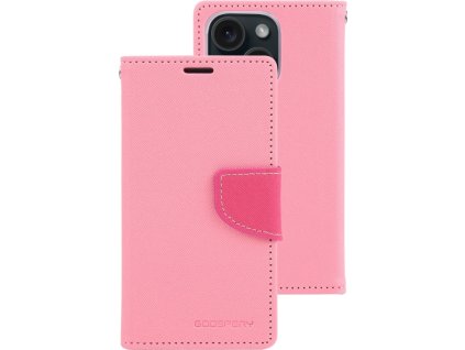 Pouzdro na iPhone 15 - Mercury, Fancy Diary Pink/HotPink