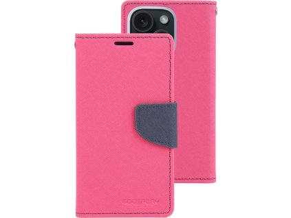 Mercury Pouzdro na iPhone 15 - Mercury, Fancy Diary HotPink/Navy