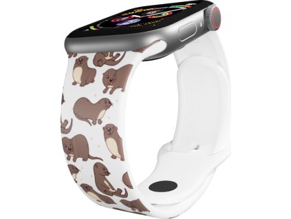 Apple watch řemínek Vydry (Barva Bílá, Rozměr 38/40/41mm)