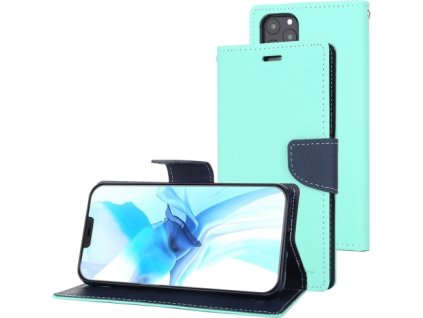 Mercury Pouzdro na iPhone 12 / 12 Pro - Mercury, Fancy Diary Mint/Navy