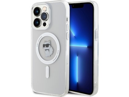 Karl Lagerfeld Ochranný kryt na iPhone 15 Pro MAX - Karl Lagerfeld, IML Choupette MagSafe Transparent KLHMP15XHFCCNOT