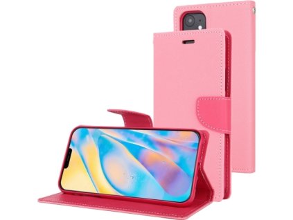 Pouzdro na iPhone 12 mini - Mercury, Fancy Diary Pink/Hotpink
