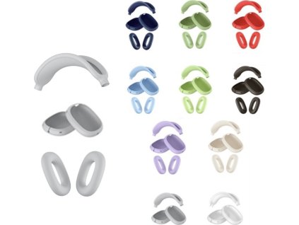 Silikonový set 3v1 pro Airpods Max (Barva Modrá)
