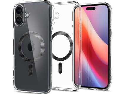 Spigen Ochranný kryt na iPhone 16 - Spigen, Ultra Hybrid MagSafe Carbon Fiber