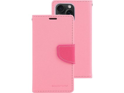 Pouzdro na iPhone 15 Pro - Mercury, Fancy Diary Pink/HotPink