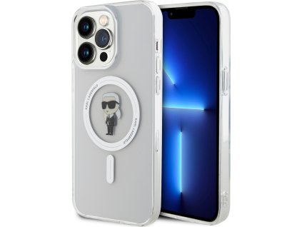 Karl Lagerfeld Ochranný kryt na iPhone 15 Pro MAX - Karl Lagerfeld, IML Ikonik MagSafe Transparent KLHMP15XHFCKNOT