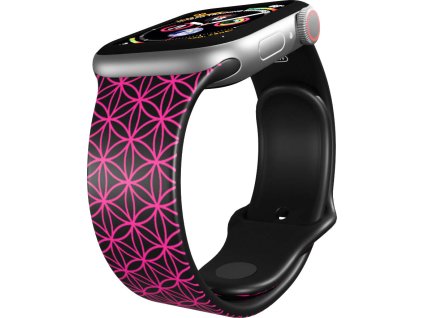Apple watch řemínek geometrie fialová (Rozměr 38/40/41mm, barva designu fialová)