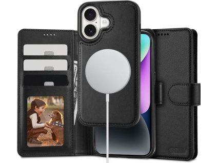 Tech-Protect Knížkové pouzdro na iPhone 16 - Tech-Protect, Wallet MagSafe Black