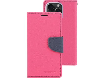 Pouzdro na iPhone 15 Pro - Mercury, Fancy Diary HotPink/Navy