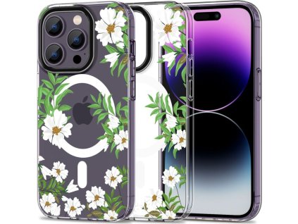 Tech-Protect Ochranný kryt na iPhone 14 Pro - Tech-Protect, Magmood MagSafe Spring Daisy