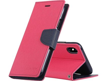 Mercury Pouzdro / kryt pro iPhone XS MAX - Mercury, Fancy Diary HotPink/Navy