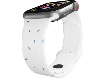 Apple watch řemínek Letem světem (Rozměr 38/40/41mm, barva pásku černá)