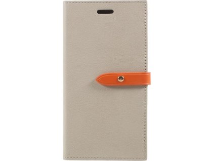 Mercury Pouzdro / kryt pro iPhone XS / X - Mercury, Romance Diary GREY/ORANGE