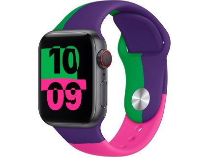 Barevný řemínek pro Apple Watch - Cha-Cha (Velikost 38/40/41mm, Obvod S-M (menší až střední obvod zápěstí), Barva Fialová)