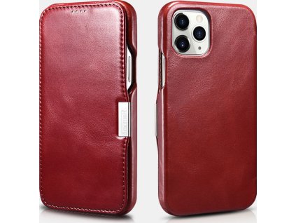 iCarer Knížkové pouzdro pro iPhone 12 Pro MAX - iCarer, Vintage Red 01.20.RIX1202-RD