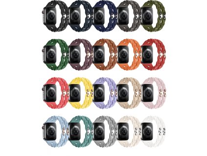 Silikonový řetízkový řemínek pro Apple Watch 38/40/41/42(S10)mm
