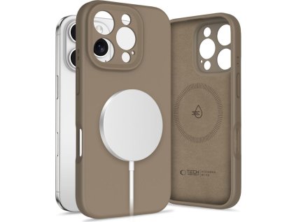 Tech-Protect Ochranný kryt na iPhone 16 Pro MAX - Tech-Protect, Liquid MagSafe Chocolate Brown