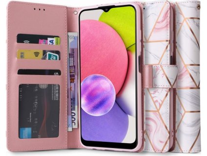 Tech-Protect Ochranné pouzdro pro Samsung Galaxy A03S - Tech-Protect, Wallet Marble