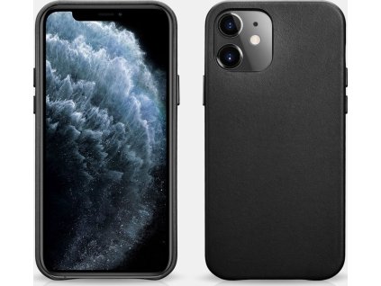 iCarer Kožený kryt na iPhone 12 mini - iCarer, Original Black 01.20.RIX1205-BK