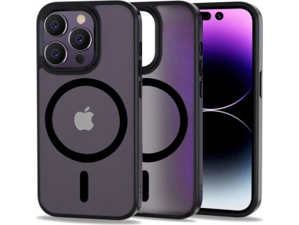 Tech-Protect Ochranný kryt pro iPhone 14 Pro MAX - Tech-Protect, Magmat MagSafe Matte Black