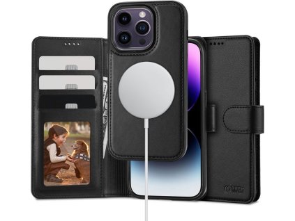 Tech-Protect Knížkové pouzdro pro iPhone 15 Pro - Tech-Protect, Wallet MagSafe Black