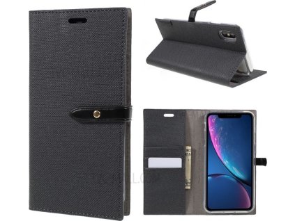 Mercury Pouzdro / kryt pro iPhone XS MAX - Mercury, Milano Diary Black/Black
